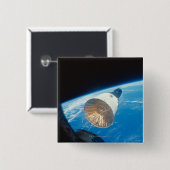 Gemini Space Capsule Vierkante Button 5,1 Cm (Voorkant /achterkant)