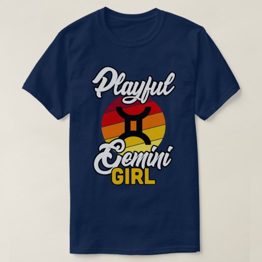 Gemini speels meisje t-shirt (Design voorkant)