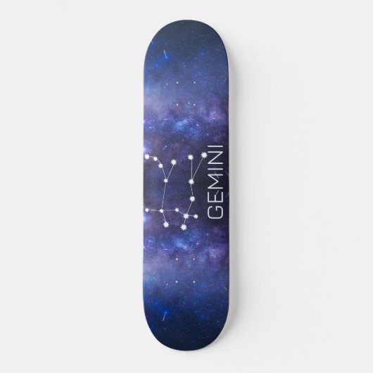 Gemini Star Sign Skateboard (Voorkant)