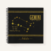Gemini Star Zodiac Sign Notitieboek (Voorkant)