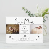 Gemini Stars Foto Baby - Aankondiging geboorte (Staand voorkant)