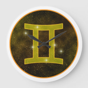 Gemini Stars Wall Clock Grote Klok