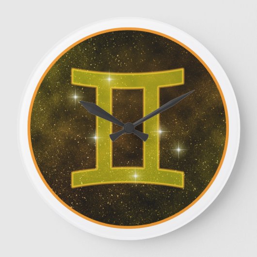 Gemini Stars Wall Clock Grote Klok (Voorkant)