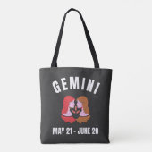Gemini-sterbord Tote Bag (Achterkant)