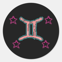 GEMINI-sterren Ronde Sticker