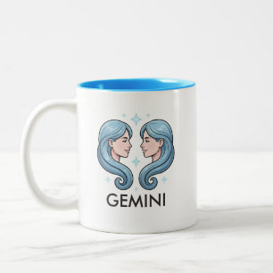 Gemini Sterrenbeeld Astrologie Verjaardag Koffiemo Tweekleurige Koffiemok