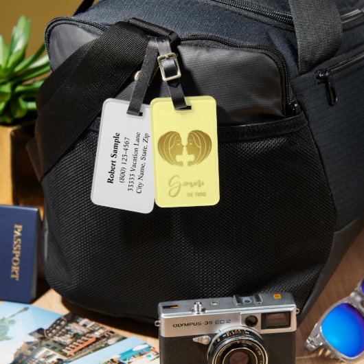 Gemini Sterrenbeeld Bagage Label (Voorkant /achterkant)