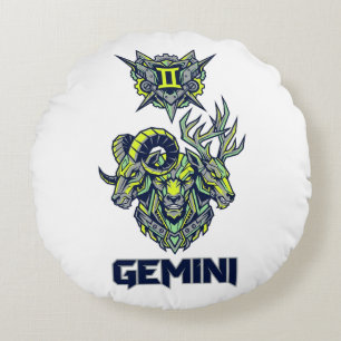 Gemini Sterrenbeeld Cyber Mechanische Mecha Beest Rond Kussen