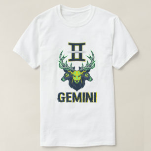 Gemini Sterrenbeeld Moderne Cyber Esports Mascotte T-shirt