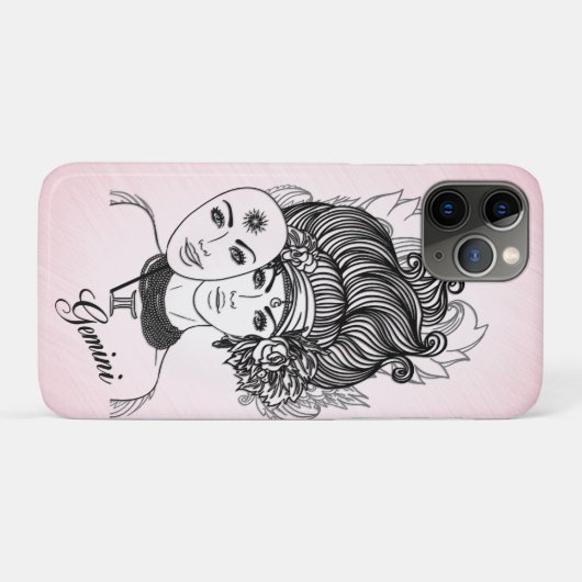 Gemini Sterrenbeeld Symbool en Teken Roze Case-Mate iPhone Case (Achterkant (horizontaal))