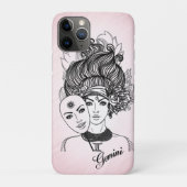 Gemini Sterrenbeeld Symbool en Teken Roze Case-Mate iPhone Case (Achterkant)