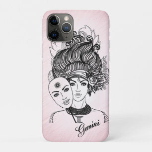 Gemini Sterrenbeeld Symbool en Teken Roze Case-Mate iPhone Case