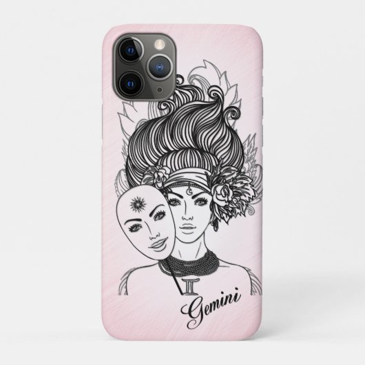 Gemini Sterrenbeeld Symbool en Teken Roze Case-Mate iPhone Case (Achterkant)