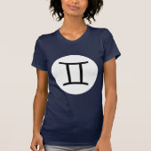 Gemini Symbol - Donker T-shirt - Gepersonaliseerd (Voorkant)