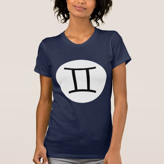 Gemini Symbol - Donker T-shirt - Gepersonaliseerd (Voorkant)