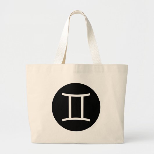 Gemini Symbol Grote Tote Bag (Voorkant)