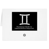 Gemini Symbol Happy Birthday Horoscope Zodiac (Achterkant Horizontaal)