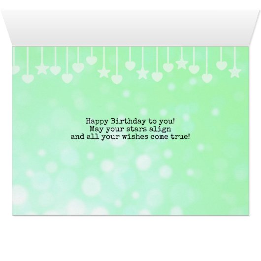 Gemini Symbol Happy Birthday Horoscope Zodiac (Binenzijde Horizontaal (Onderkant))