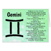 Gemini Symbol Happy Birthday Horoscope Zodiac (Voorkant Horizontaal)