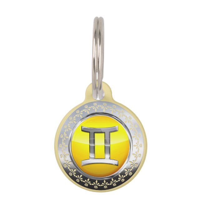 Gemini Symbol Huisdierpenning (Voorkant)