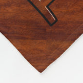 Gemini Symbol op een bruine Mahogany-achtige afdru Fleece Deken (Hoek)