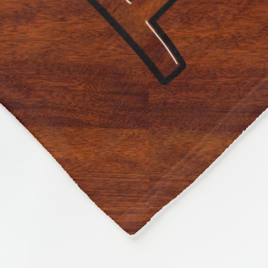 Gemini Symbol op een bruine Mahogany-achtige afdru Fleece Deken (Hoek)