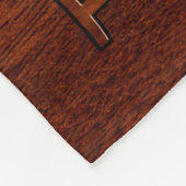 Gemini Symbol op een bruine Mahogany-achtige afdru Fleece Deken (Hoek)