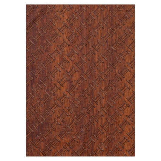 Gemini Symbol op een bruine Mahogany-achtige afdru Tafelkleed (Voorkant)