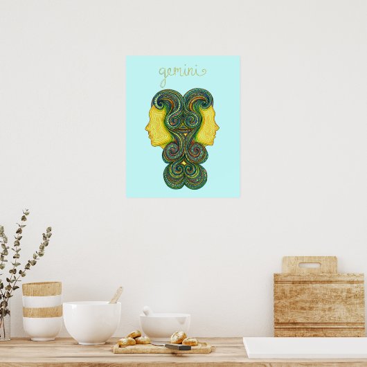 Gemini Symbol Poster (Keuken)