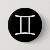 Gemini Symbol Ronde Button 5,7 Cm (Voorkant)