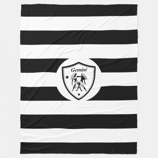 Gemini-symbool Fleece Deken (Voorkant)