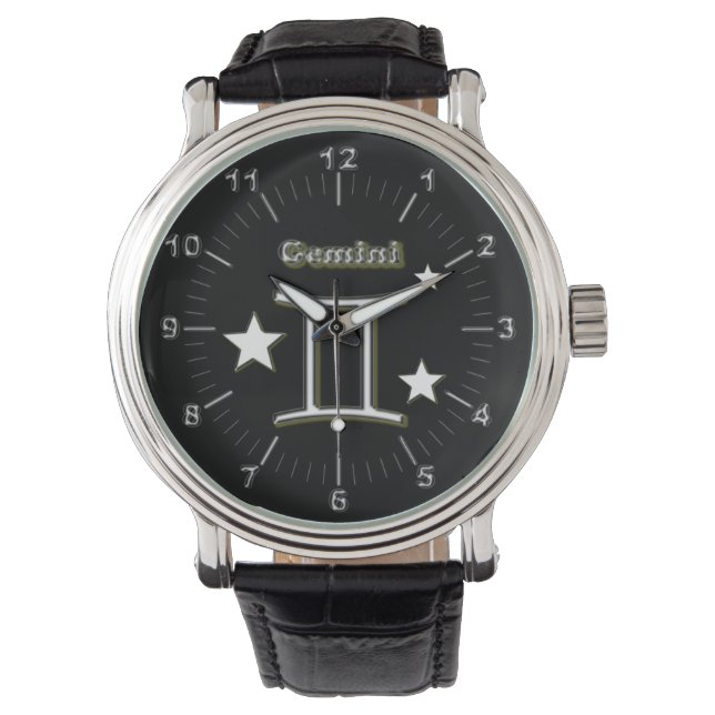 Gemini-symbool Horloge (Voorkant)