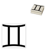 gemini symbool kunststempel rubberstempel (Gestempeld)