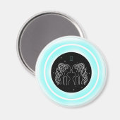 Gemini Symbool – Minimaal Astrologie Embleem Magneet (Voorkant / Achterkant)