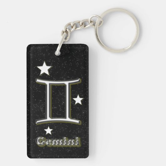 Gemini-symbool Sleutelhanger (achterkant)