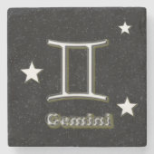Gemini-symbool Stenen Onderzetter (Voorkant)
