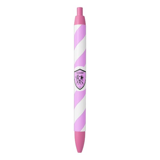 Gemini-symbool Zwarte Inkt Pen (Voorkant Verticaal)
