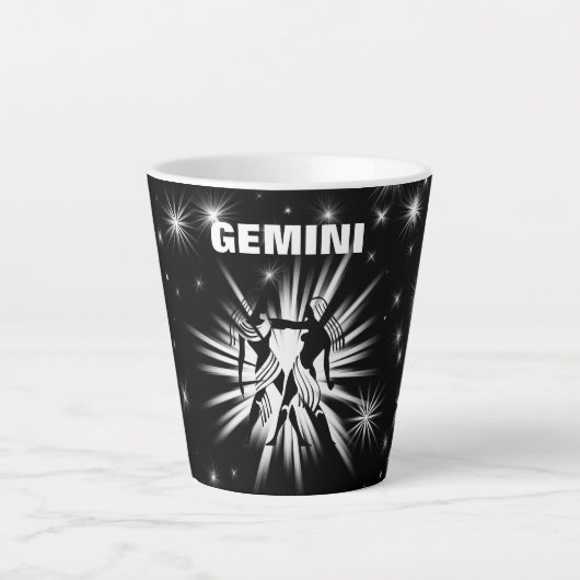 Gemini-teken Latte Mok (Voorkant)
