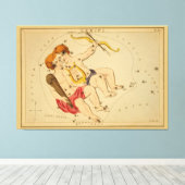 Gemini -  teken van het Afbeelding van de dierentu Canvas Afdruk (Insitu (Houten vloer))