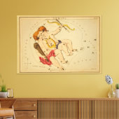 Gemini -  teken van het Afbeelding van de dierentu Canvas Afdruk (Insitu (Woonkamer))