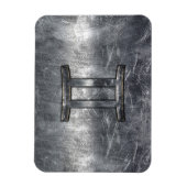 Gemini tekent zich aan in Distress Sver Steel Styl Magneet (Verticaal)
