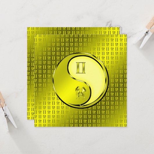 Gemini the Twins Kaart (Voorkant / Achterkant in situ)