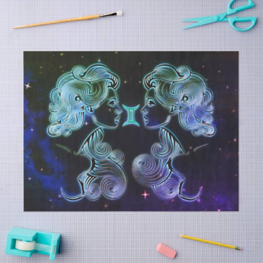gemini the twins zodiab tissue tissuepapier (Craft)