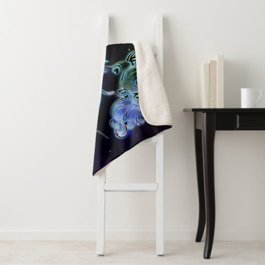 gemini the twins zodiac deanket sherpa deken (In situ)