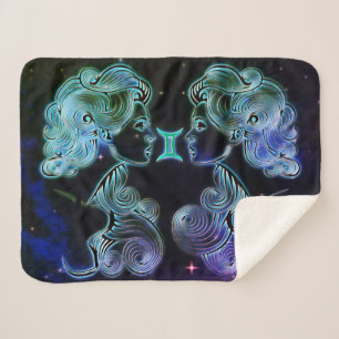 gemini the twins zodiac deanket sherpa deken