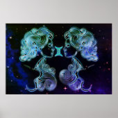 gemini the twins zodiac poster (Voorkant)