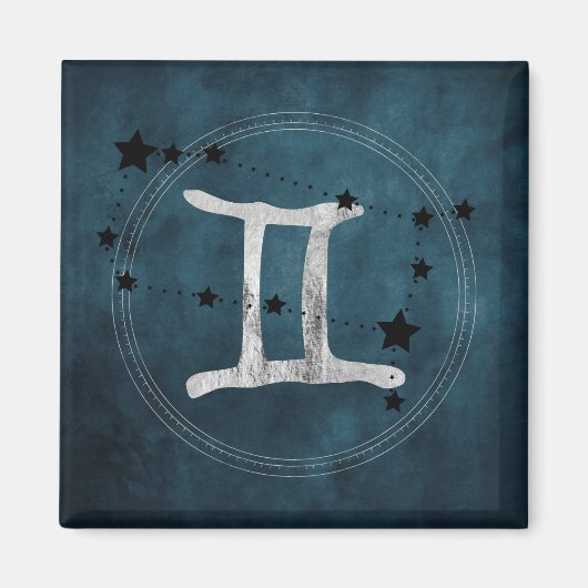 Gemini the Twins zodiac sign constellation sterren Magneet (Voorkant)