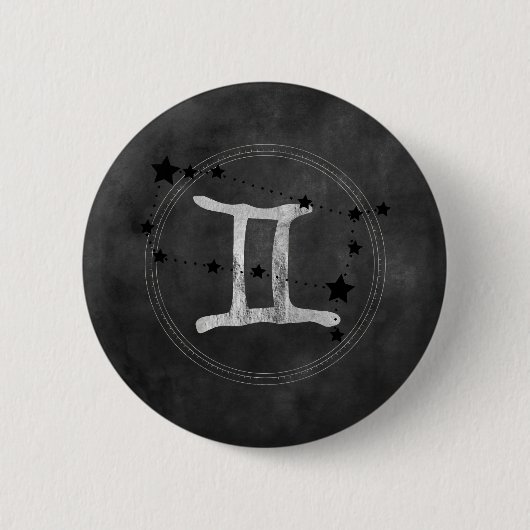 Gemini the Twins zodiac sign constellation sterren Ronde Button 5,7 Cm (Voorkant)