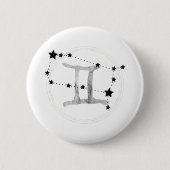 Gemini the Twins zodiac sign constellation sterren Ronde Button 5,7 Cm (Voorkant)
