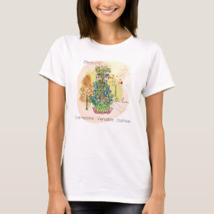 Gemini The Twins Zodiac Sign Whimsical Art T-shirt